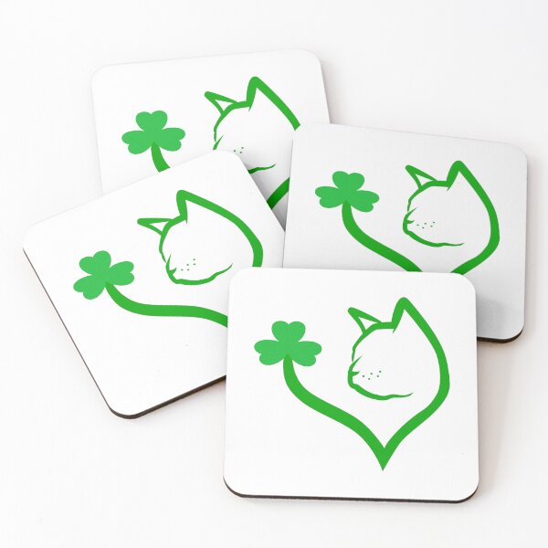 Item preview, Shamrock holiday lucky charm cat designed and sold by Josie37.