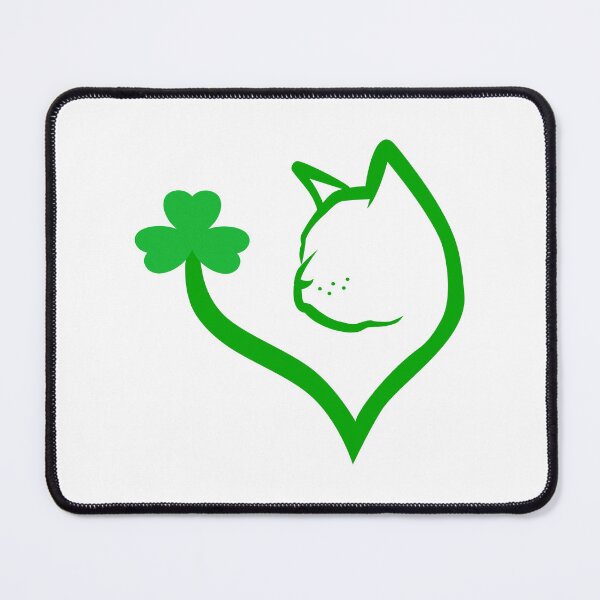 Item preview, Shamrock holiday lucky charm cat designed and sold by Josie37.