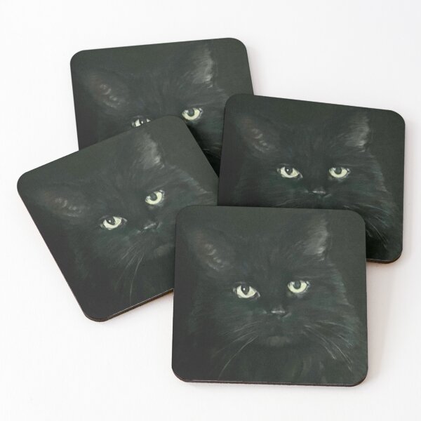 Item preview, Black cat with green eyes designed and sold by NathBros.