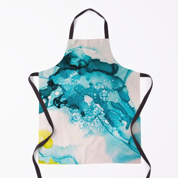 Item preview, Alcohol Ink Ocean Blue and Yellow designed and sold by Heather Doucette | Nature & Abstract Art.