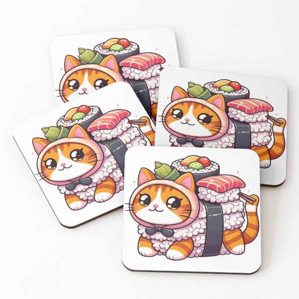 Item preview, Cat in sushi costume designed and sold by BigBlueArt.