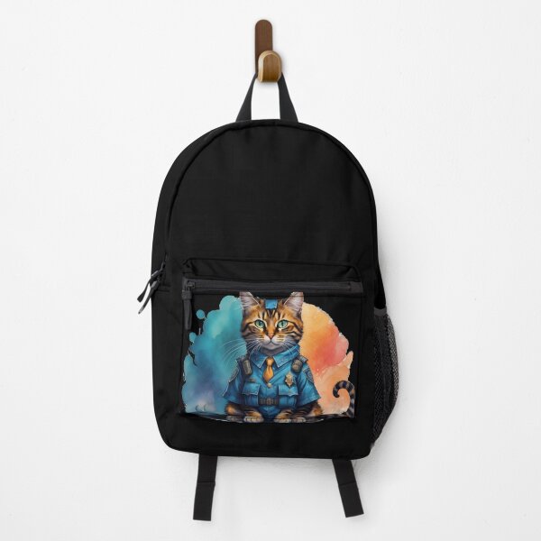 Item preview, Multicolored police cat designed and sold by cuatrilenio.