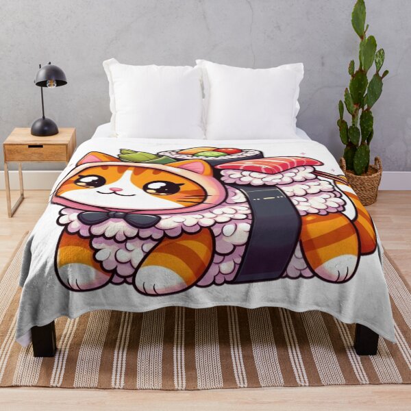 Item preview, Cat in sushi costume designed and sold by BigBlueArt.