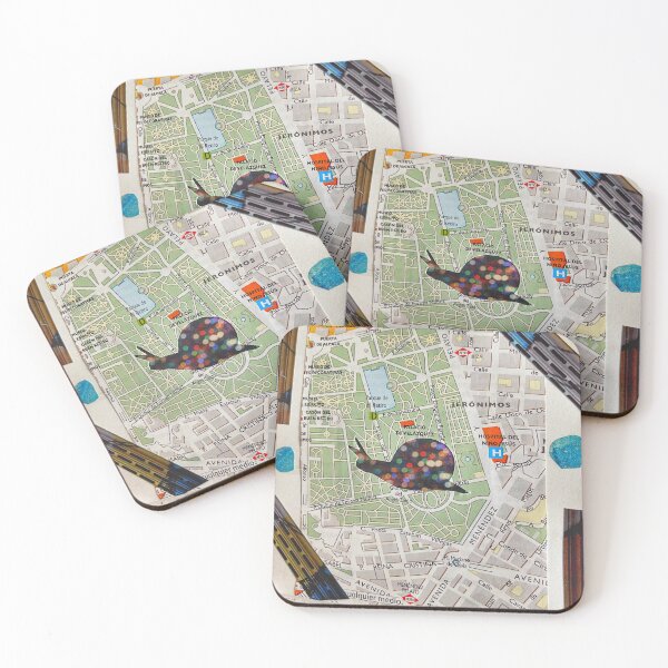 Item preview, Slow tourism Madrid city map collage designed and sold by Ponted.