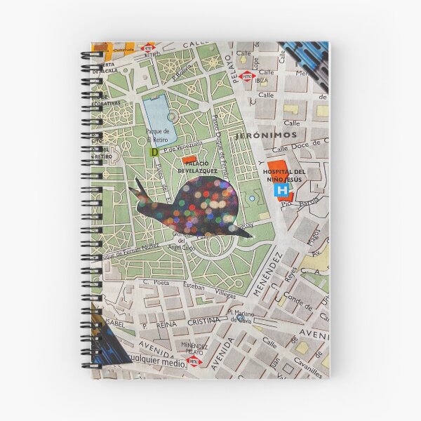 Item preview, Slow tourism Madrid city map collage designed and sold by Ponted.