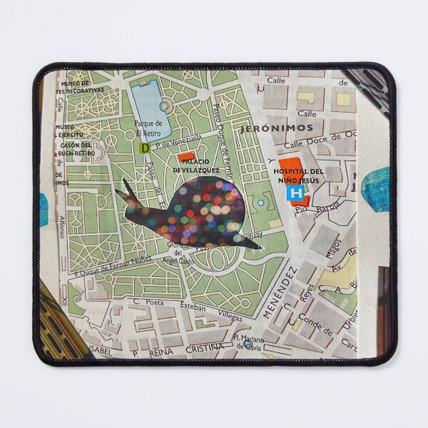 Item preview, Slow tourism Madrid city map collage designed and sold by Ponted.
