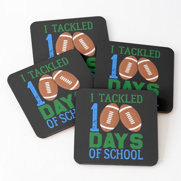 Item preview, I Tackled 100 Days Of School, Funny 100 days of school for teachers & student & Rugby lovers  designed and sold by ArtByKatti.