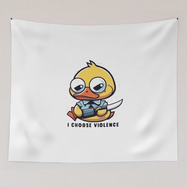 Item preview, "I CHOOSE VIOLENCE" DUCK designed and sold by ARTISTICMEMBER.
