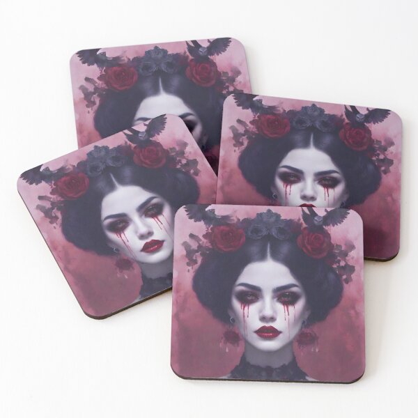 Item preview, Beautiful and creepy gothic woman designed and sold by Spooky Witch Dream.