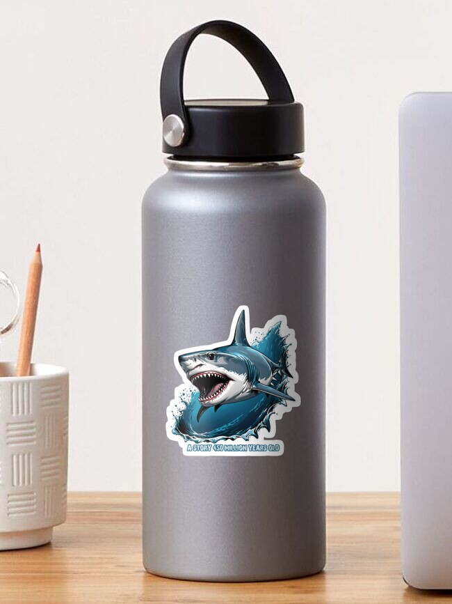 Thumbnail 1 of 3, Sticker, Shark (A Story 450 Million Years Old) designed and sold by KeopsMurat.