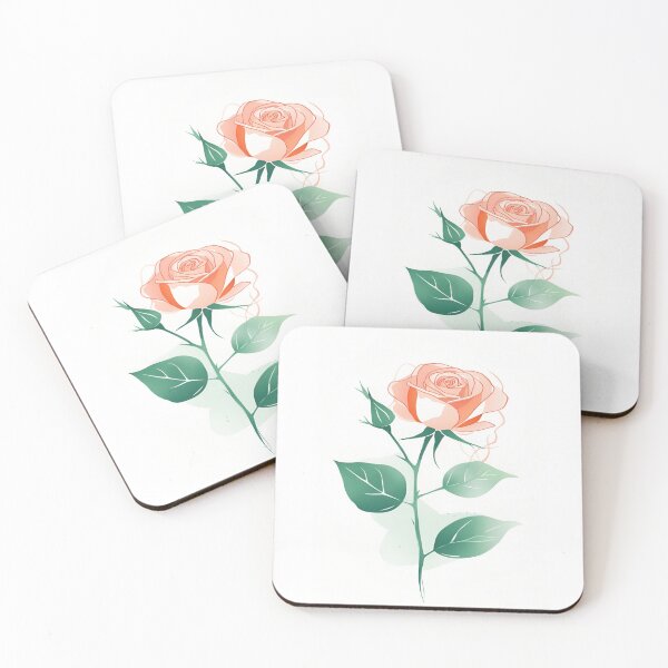 Item preview, Minimal rose in pastel shades designed and sold by Simple-Art-work.