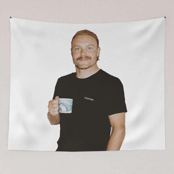 Item preview, Valtteri Bottas F1 Driver drinks Coffee Alfa F1 Team Zhou Guanyu Teammate designed and sold by FormulaGTee1.