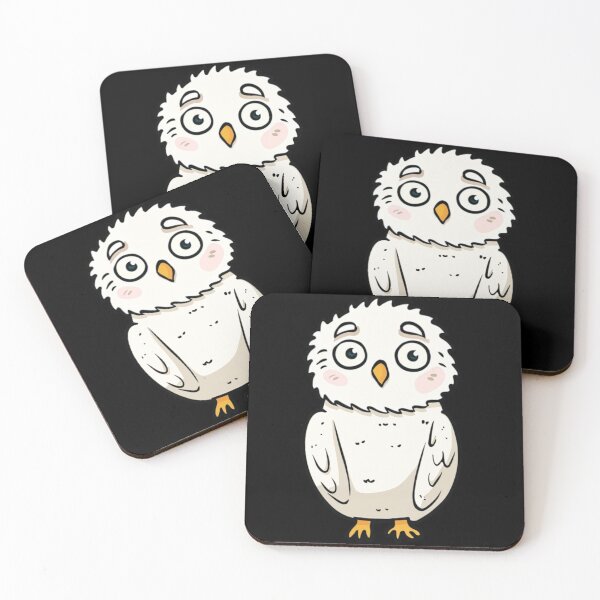 Item preview, Funny Cute White Snowy Owl Kawaii Tattoo Big Eyes Drawing Hug Me designed and sold by Cr320.