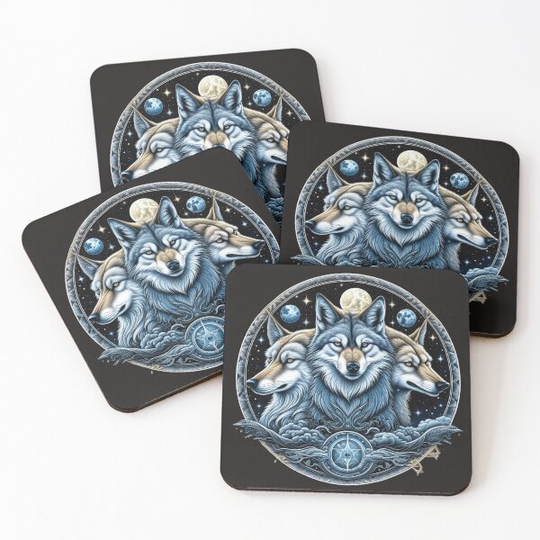 Item preview, Three Majestic wolves designed and sold by LeilanieTshop.