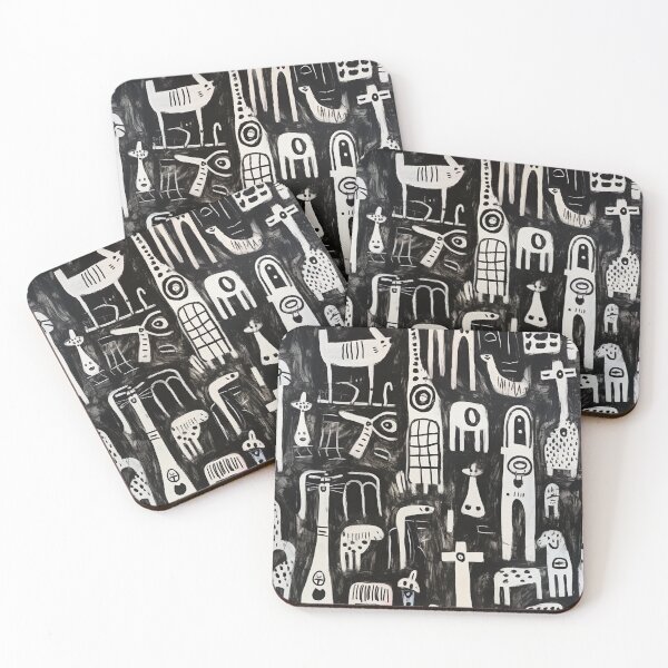 Item preview, Art Brut Pattern Black & White designed and sold by sheprint.