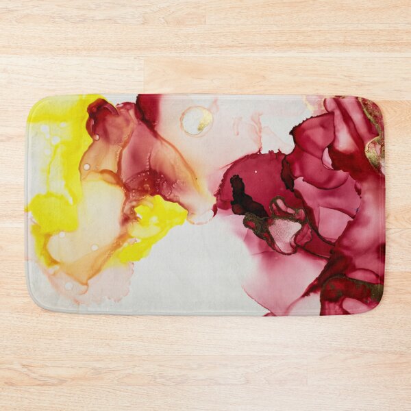 Item preview, Gold Red Yellow Abstract Alcohol Ink designed and sold by heatherdoucette.
