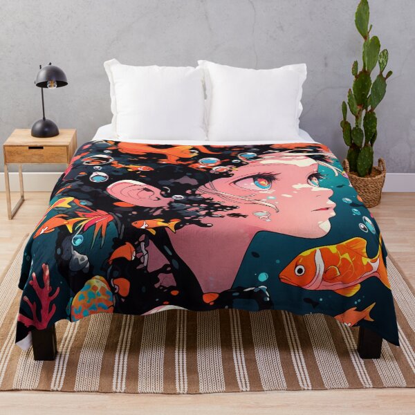 Item preview, Underwater Coral Reef Fantasy Anime Girl designed and sold by bubblegoth.