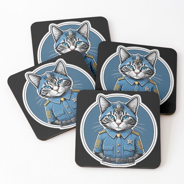 Item preview, police cat designed and sold by cuatrilenio.