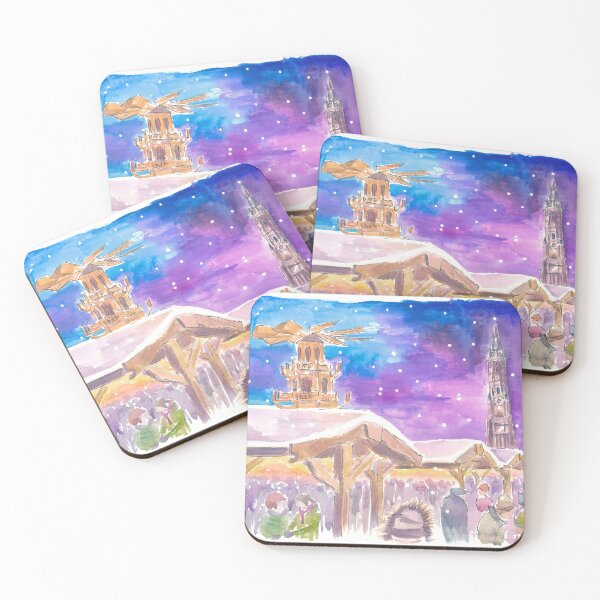 Item preview, Landshut Illuminated Christmas Market and Pyramid with St Martin designed and sold by artshop77.