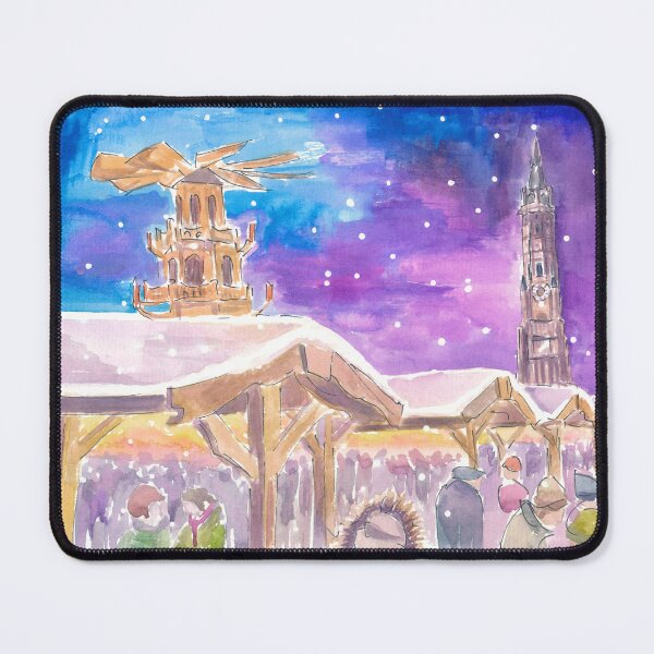 Item preview, Landshut Illuminated Christmas Market and Pyramid with St Martin designed and sold by artshop77.