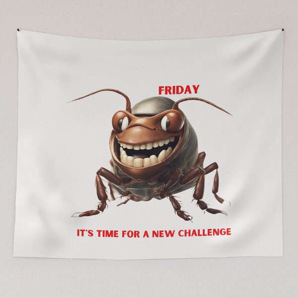 Item preview, it's time for a new challenge, Friday, worm, designed and sold by LYDIA0304.