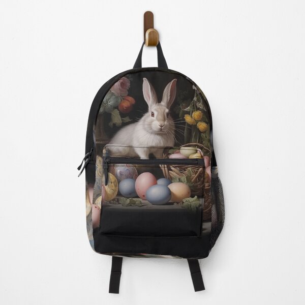 Item preview, Easter Bunny Surrounded by Colored Eggs and Flowers designed and sold by PetitesEtoiles.