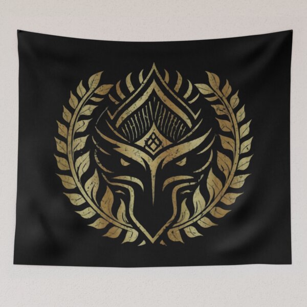 Item preview, Knight & Dragon Grunge Elegance - Mythical Gold Emblem designed and sold by DragonRealms.