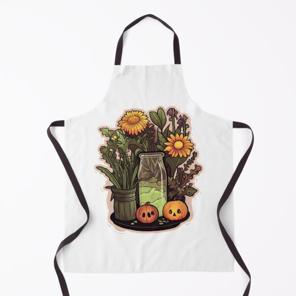 Artikelvorschau, Whimsical Blooms and Pumpkins in Jars - Cartoon Floral Art entworfen und verkauft von PureGlee.
