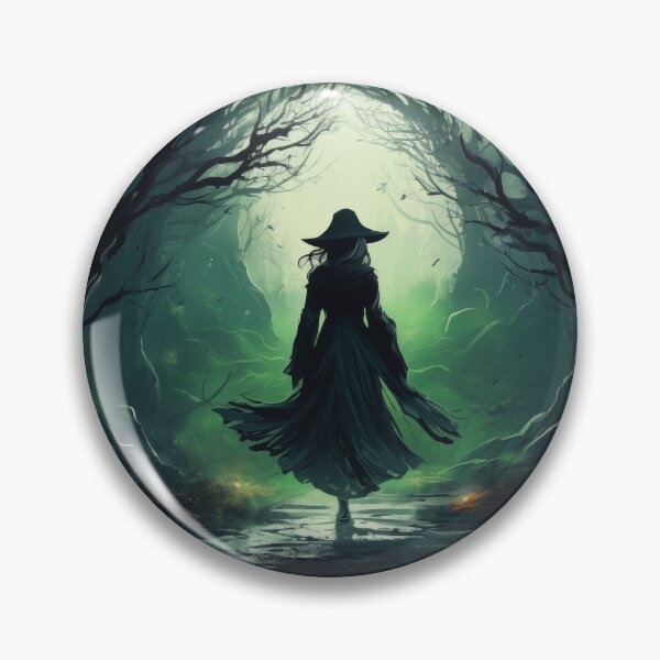 Item preview, Witch walking through a mysterious forest designed and sold by HappyStickBike.