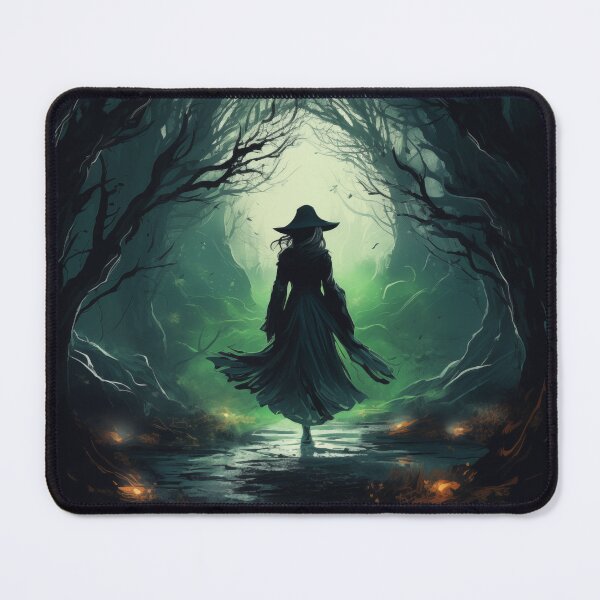 Item preview, Witch walking through a mysterious forest designed and sold by HappyStickBike.