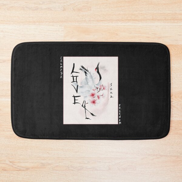 Item preview, Japanese Art Crane Bird Cherry Blossom Woodblock Japan Art designed and sold by figouraArtstic.
