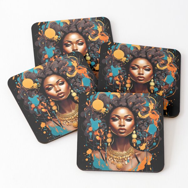 Item preview, Black Woman Modern Hip Hop Afro fashionable design designed and sold by BorgSpareParts.