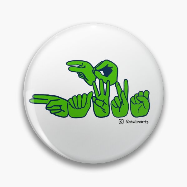 Item preview, Seattle Seahawks 'Go Hawks' In ASL designed and sold by Ezlinarts.