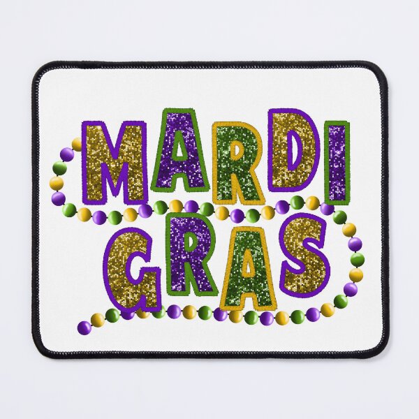 Artikelvorschau, Mardi Gras Kunststickerei mit Perlen entworfen und verkauft von Chris Clemmensen.