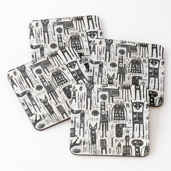 Item preview, Bright Art Brut Pattern Black & White designed and sold by sheprint.