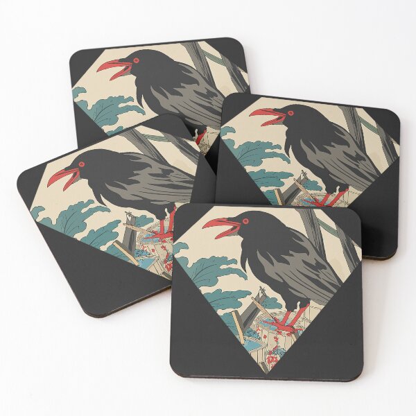 Item preview, Japanese Art Japanese Woodblock Art Print Japanese Crow 22 designed and sold by figouraArtstic.