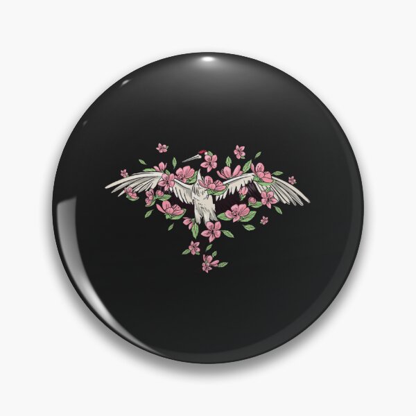 Item preview, Japanese crane and crane with cherry blossom and Sakura designed and sold by figouraArtstic.