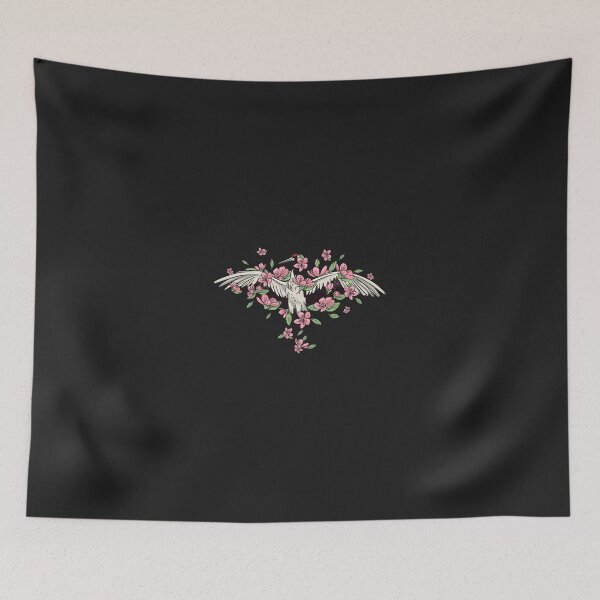 Item preview, Japanese crane and crane with cherry blossom and Sakura designed and sold by figouraArtstic.