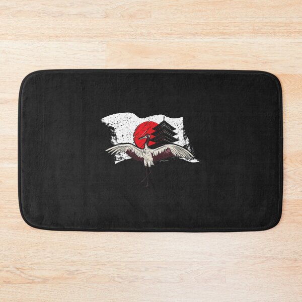Item preview, Japanese Crane with Japan Flag and japanese temple designed and sold by figouraArtstic.
