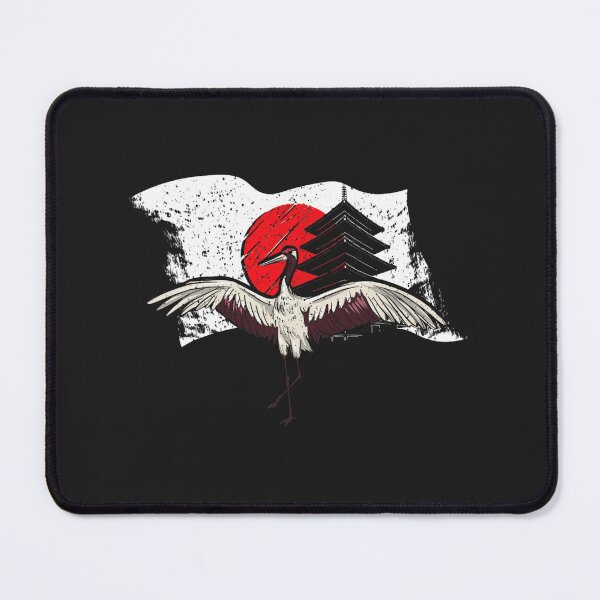 Item preview, Japanese Crane with Japan Flag and japanese temple designed and sold by figouraArtstic.