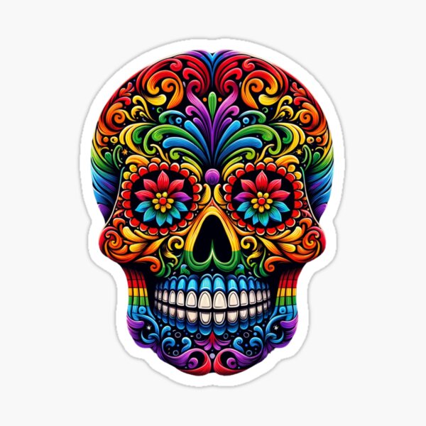 Item preview, Rainbow Sugar Skull designed and sold by CharmStudio.