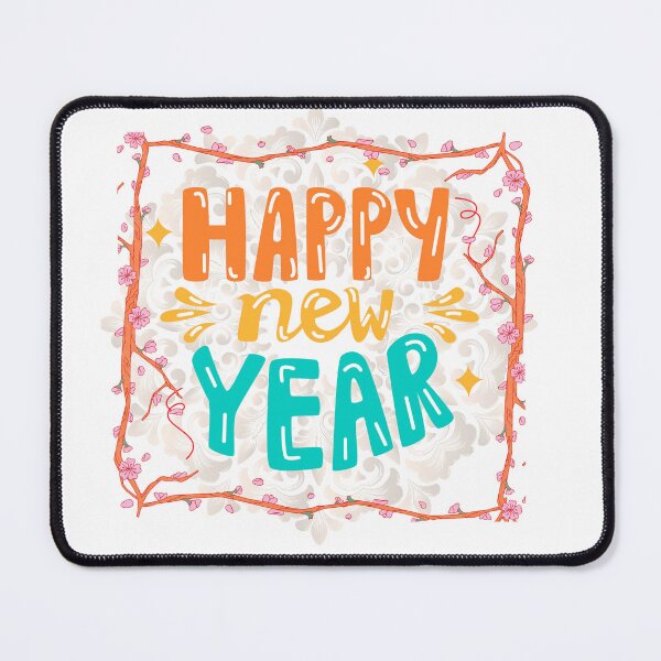 Item preview, Happy New Year! flower border designed and sold by Acorn-Studio.
