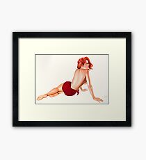 Vintage Pin up Girl Framed Print