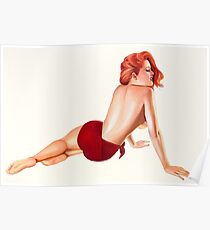 Vintage Pin up Girl Poster