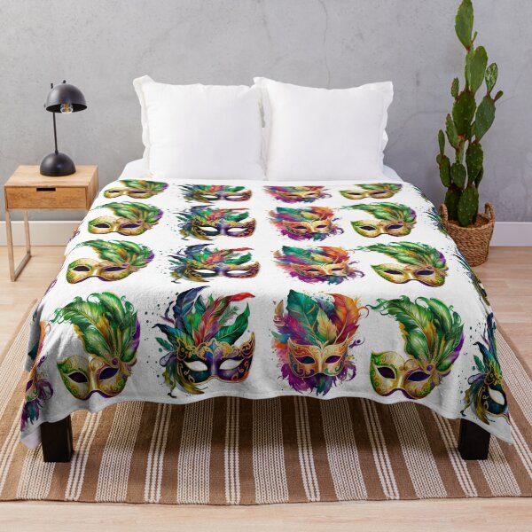 Item preview, Mardi Gras Coffee Mugs~Wraparound & Full Cup Images: Your Morning Cup Is Special Time & Deserves A Special Cup. Treat Yourself To A Warm Mardi Gras Comforter, Throw Blanket, Throw Pillow & More designed and sold by MoreEZUSA-Here.