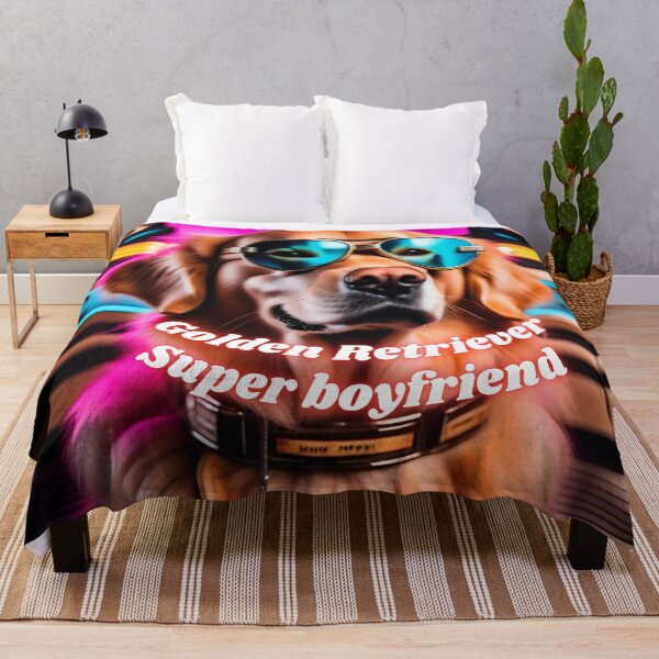 Item preview, Retro Golden Retriever Super Boyfriend Dog designed and sold by SweetRossel.