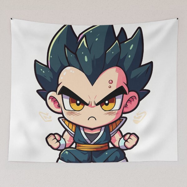 Item preview, Chibi Vegeta - Mad and Ready to Fight Sticker designed and sold by diegomenjivar92.