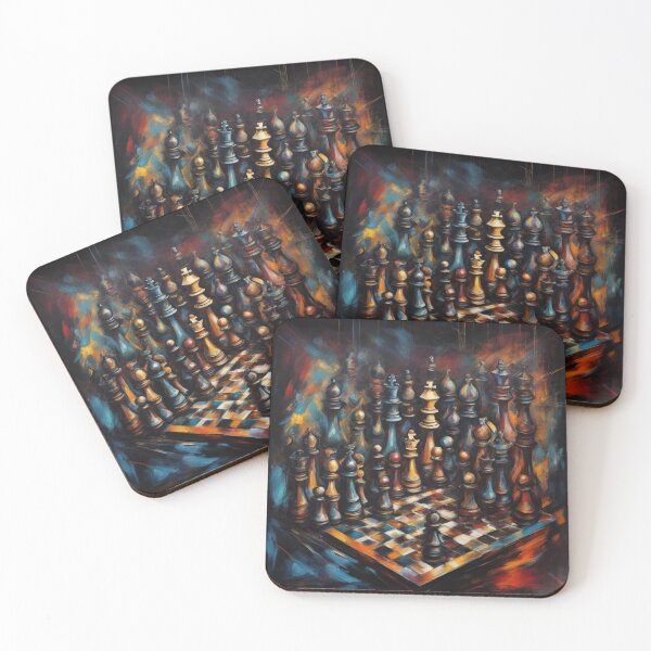 Item preview, Chess Battle, Abstract Expressionism, Digital Art designed and sold by Burn-Ego.