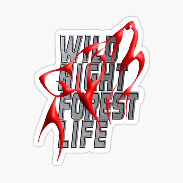 Wild night forest life Sticker