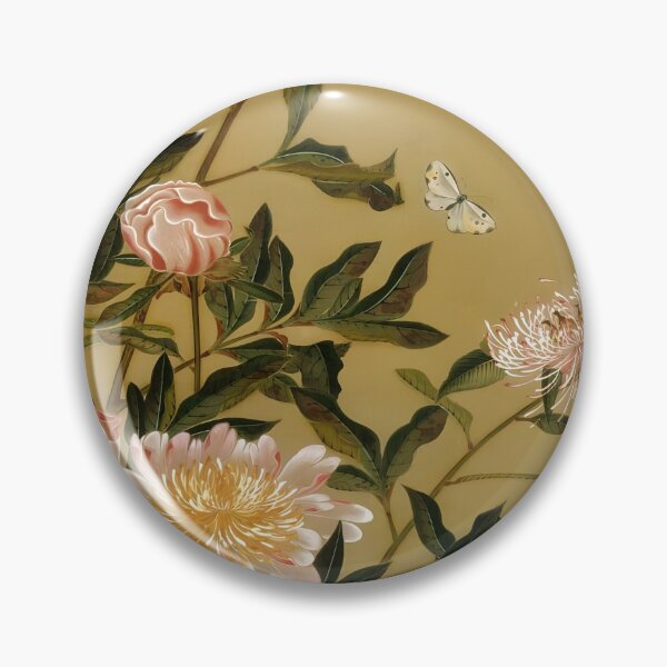 Item preview, Herbaceous Peonies and Butterflies by Ito Jakuchu (Professionally Enhanced version) designed and sold by EmeraldeaArt.